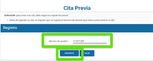cita previa para solicitar NIT